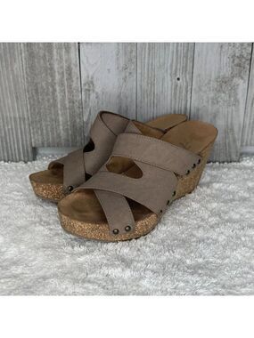 Vintage 7 Eight Wedge Platform Sandals 6 M